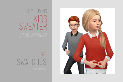 City Living - Kids Sweater + CollarSolid Recolor INFOI’ll likely try to convert this for toddlers ♥+