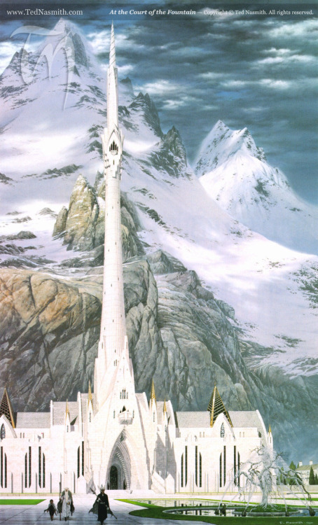 therealvagabird: At the Court of the Fountain - by Ted Nasmith