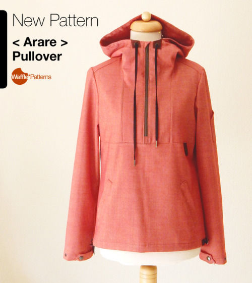 wafflepatterns: Meet new sewing pattern &lt;Arare&gt;  Classic style pullover anorak I&