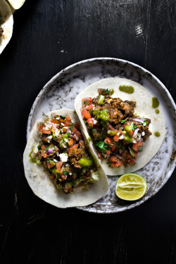 do-not-touch-my-food:    Jerked Sriracha Roast Pork Tacos with Kiwi Salsa Verde  