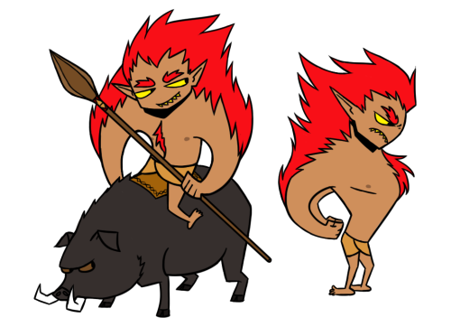 Character designs to beef up my portfolio :VThis is Curupira, both a Brazilian mythological figure, 