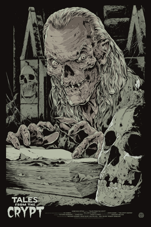 xombiedirge:   Tales From The Crypt by Ken Taylor 24” X 36” screen prints, regular and variant editions. Part of the EC Comics/Tales From the Crypt tribute art show, “It Didn’t Rot Our Brains”. Opening Friday, October 25th 2013 at the Mondo