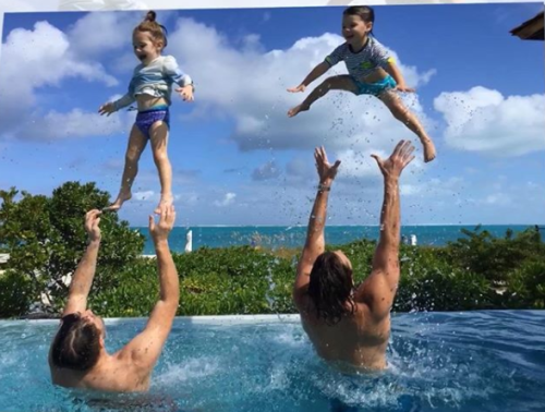 nothingidputbeforeyou: Jared and Jensen with JJ and Tom in the Turks and Caicos from this video