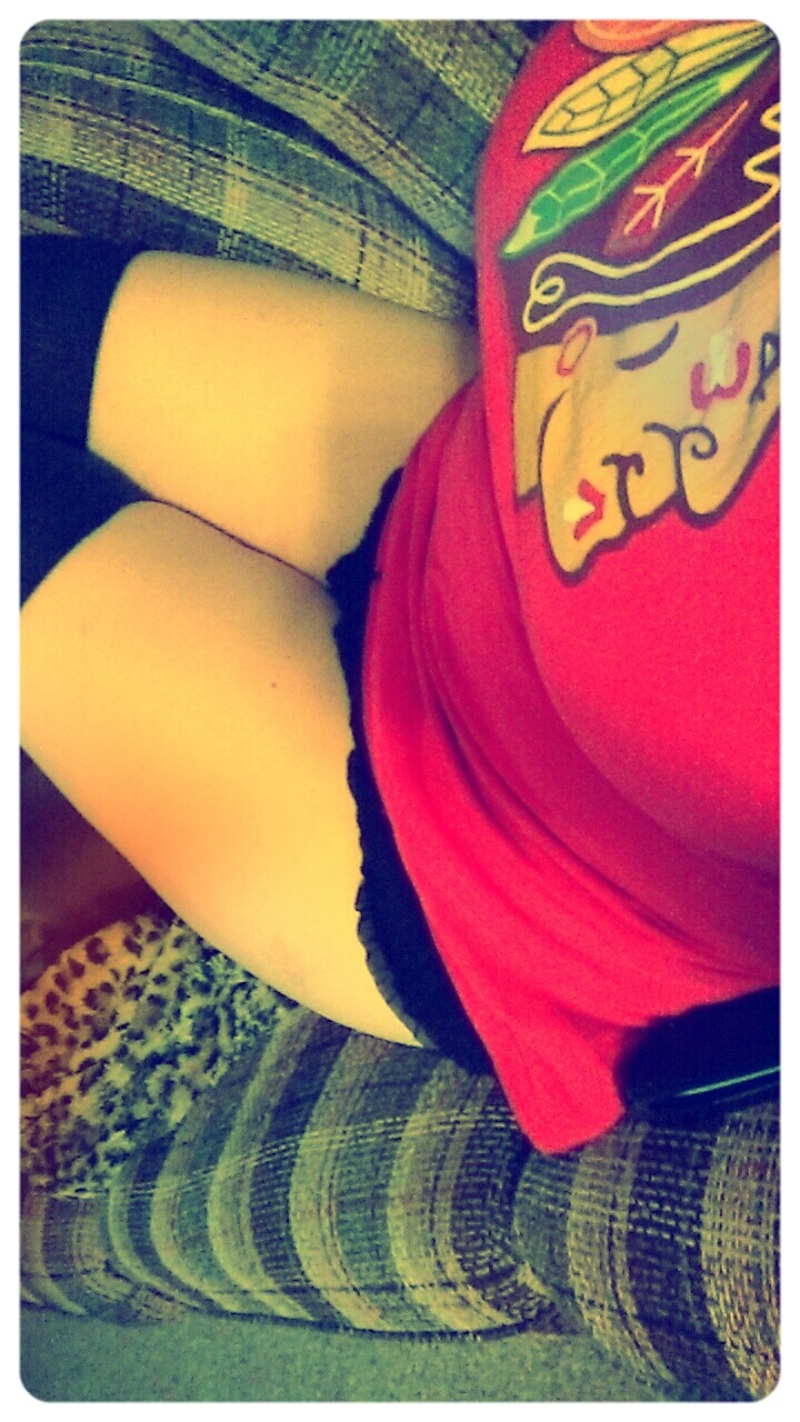 Thigh highs, my favorite underwear and hockey. Does it get any better than this?