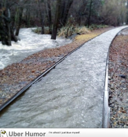 omg-pictures:  The train tracks turned into a stream!http://omg-pictures.tumblr.com 