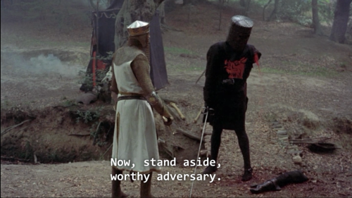 ruejamie:  Monty Python and the Holy Grail - one of my favourite moments in cinematic history. 