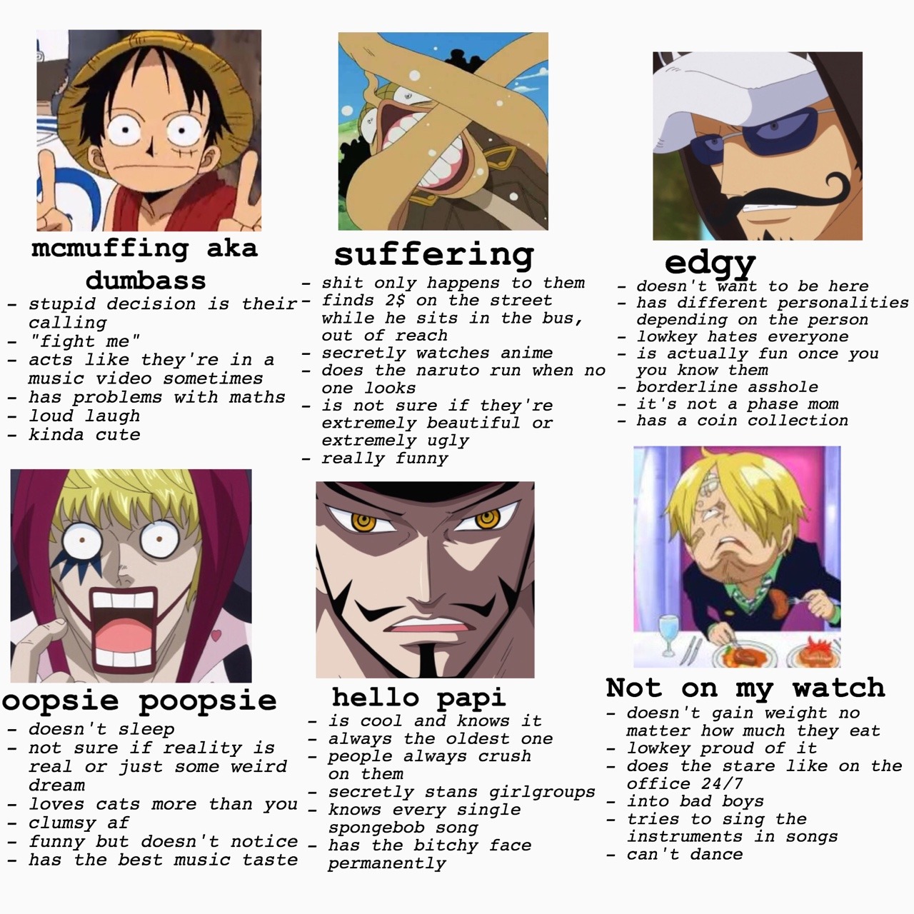 One Piece Stuff Tag Yourself I M Everyone