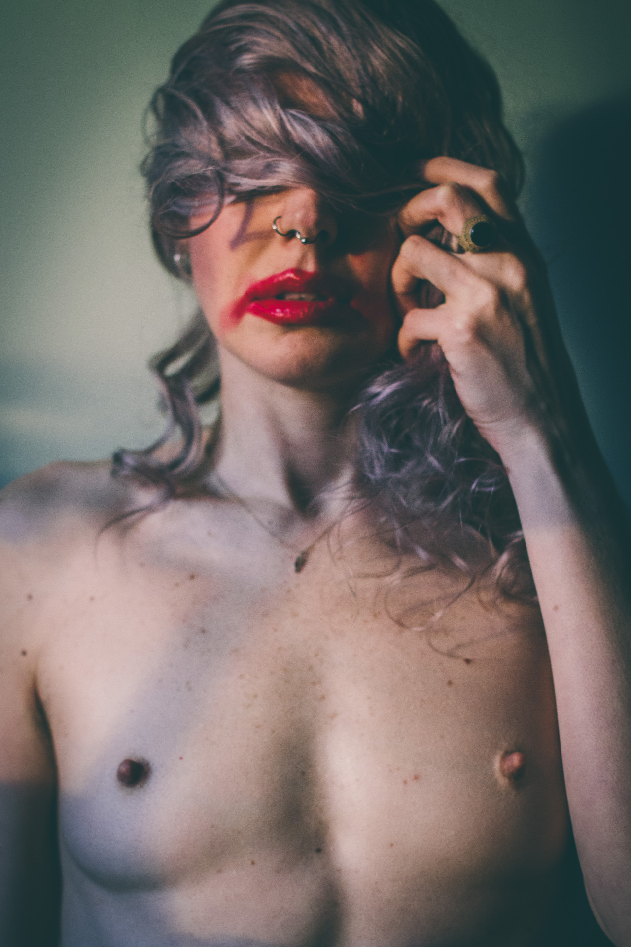 sugarmagnohlia:  you torn your dressyour face is a mess (self portrait) 