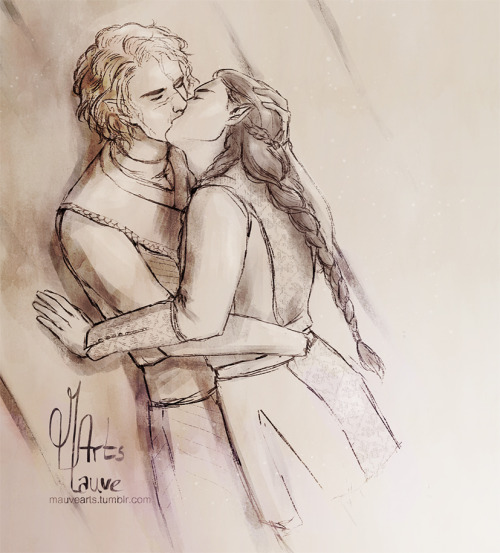 KISS MEMEMaedhros/Fingon + 7 (’i have missed you’ kiss) for @kanafinwhy​with locked door