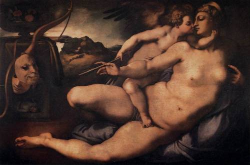 Venus and Cupid, 1533, Jacopo PontormoMedium: oil,wood