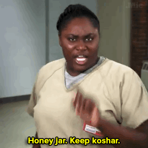 micdotcom:  Watch: The cast of OITNB parody Kimmy Schmidt’s “Peeno Noir” with “Honey