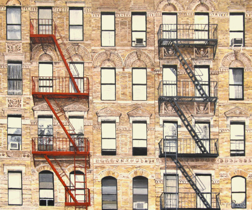 Brooklyn  -   Max Baris , n/dDutch, b.1945-Oil on linen,120 × 100 cm