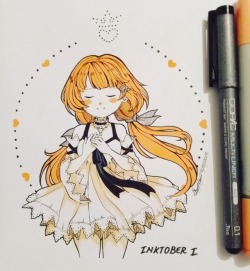 cmicheac:  INKTOBER DAY 1 ♡  I am one day late tho. I drew the lovely Strelitzia from the KHUX game ♡