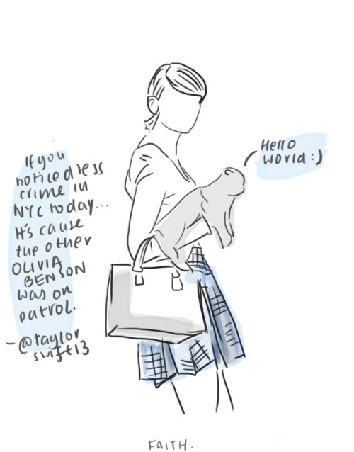 yourcoloursfades:  Just taylorswift casually taking a stroll with Olivia on her arm  