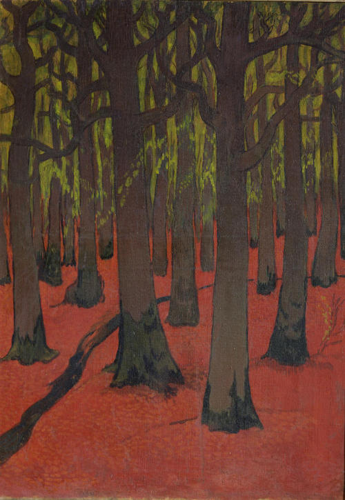 lifeinfluxus: La Foret au Sol Rouge [The Forest with Red Soil] - Georges Lacombe (1891)