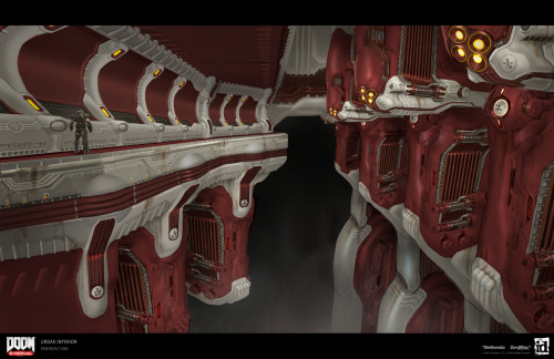 Heaven for a Hellish Universe - Environment Concept art for Urdak in the video game DOOM Eternal&mda