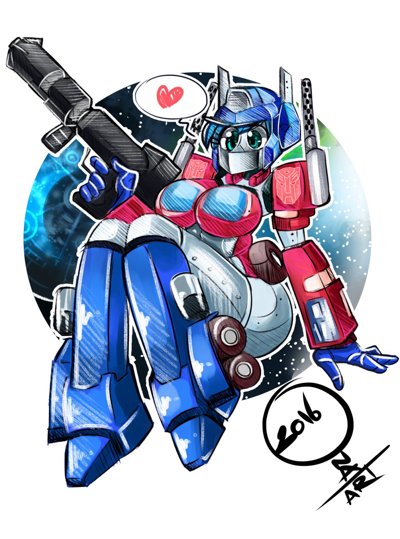 optimiss Prime~! My submission for cutiesaturday ! support me on Patreon!! :Dhttps://www.patreon.com/onatart