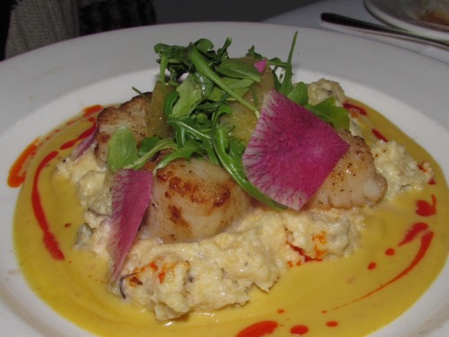 Seared Scallops with Polenta from Commander’s Palace in New Orleans http://www.commanderspalac