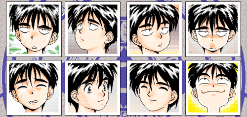 the-fourth-goddess:These character icons are from the Ah! Megami sama adventure game for the NEC PC-