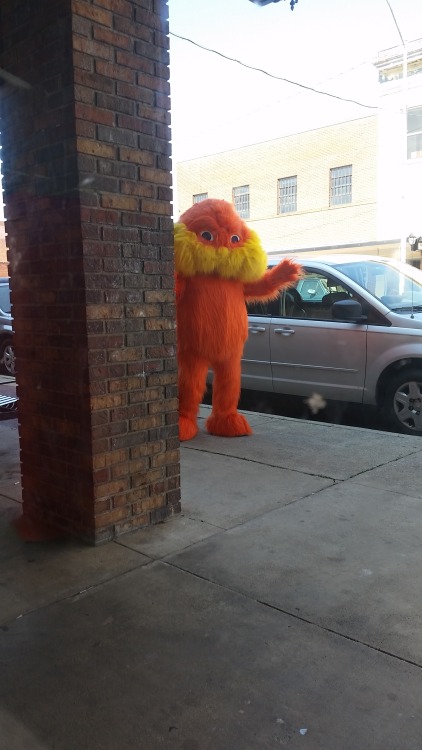 passionpeachy: cat-pun: HELP IM SITTING AT THE BARBERSHOP AND THE LORAX NOTICED ME TAKING PICS Top 1