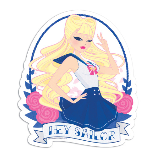 littlepaperforest:littlepaperforest:Sailor Senshi Pin-Up Stickers! I’ve added some Sailor