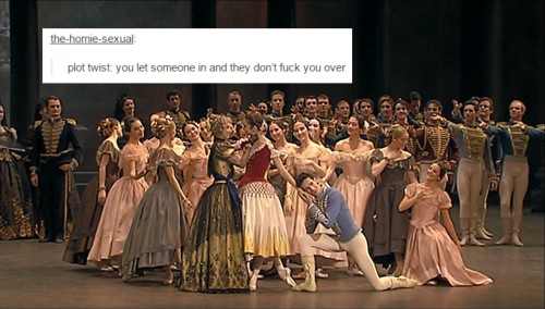 spinmelikeyoumeanit:Paquita + text post memeFor other ballet + text post memes (Swan Lake, La Bayder