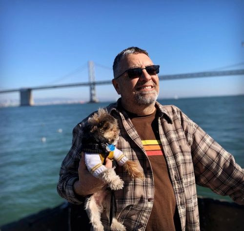 Pepe and me.  (at San Francisco, California)