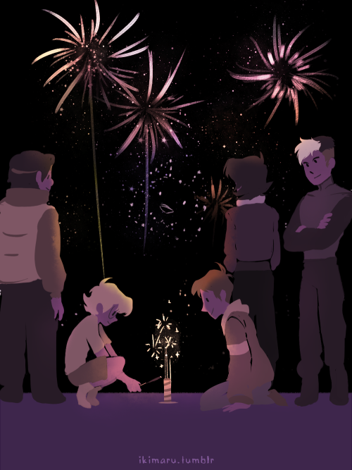 ikimaru:I wasn’t planning to but I drew something really quick, happy new year everyone!!