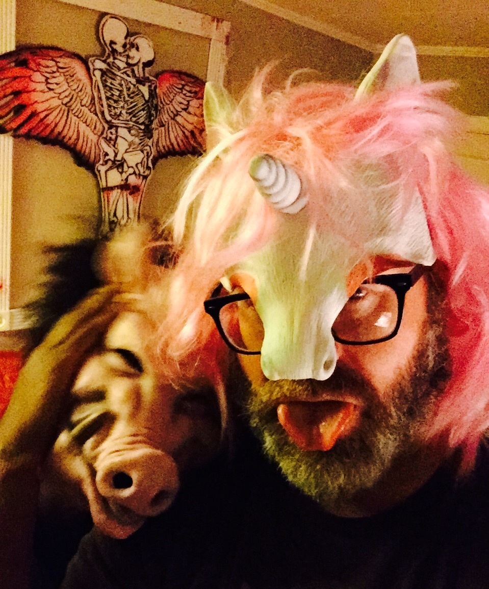 shanedog09:She wanted to be a pig, so I matched her being a  unicorn. iamapaperuniverse