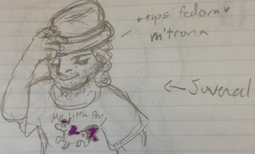 i found this like&hellip;30 second doodle of juvenal that i did in my gender and sexuality class