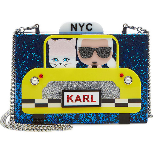 Karl Lagerfeld Karl NYC Taxi Box Clutch ❤ liked on Polyvore (see more Karl Lagerfeld)