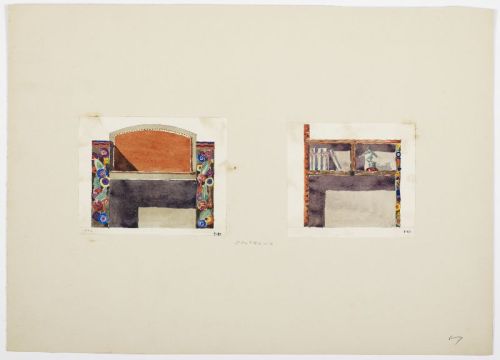Rosolino Multedo, design drawings, 1924.  1 Watercolor, gouache, ink and graphite on paper