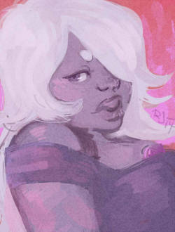 frankie-sketches:  quick paint of amethyst!!