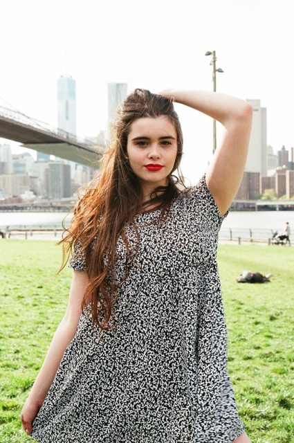 americanapparel:  Diana and Barbara wear NDP Winie Print Rayon Babydoll Dress and