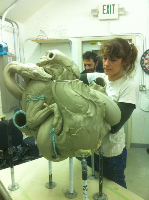 littlelimpstiff14u2:Beth Cavener Stichter and Alessandro Gallo Collaborate on Ornate Sculptureby Nas