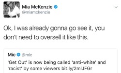 odinsblog: LOL. The people calling Get Out racist and anti-white, are racist white people who think “reverse racism” is a real thing. Keep reading 