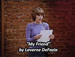 *swoon*Oh, my little heart. And those bastards didn’t even snap. #Laverne loves Shirley #200th post #Laverne and Shirley #Laverne DeFazio#Shirley Feeney#Penny Marshall#Cindy Williams #The Beatnik Show
