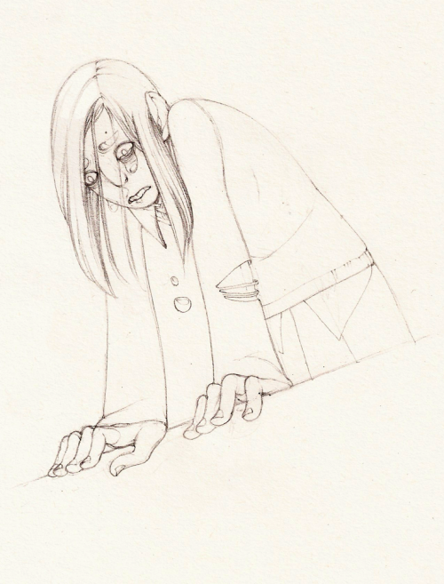 saltwort:  warm-up sketch from earlier. the larger the tears, the more genuine the emotion.