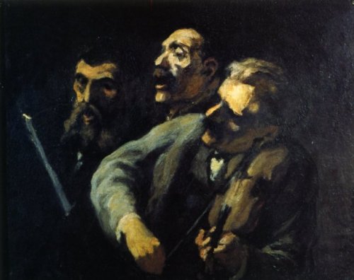 Singers in Front of a Desk, Honore DaumierMedium: oil,canvas