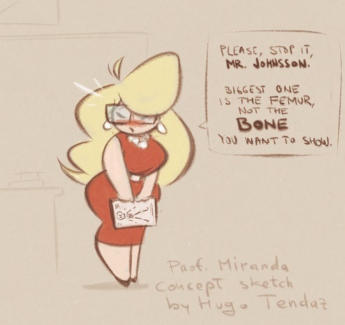 Porn Professor Miranda - Cartoony Concept SketchMeet photos