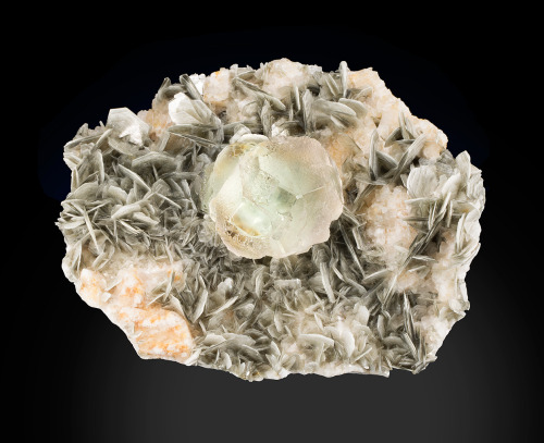 Fluorite with Muscovite - Shengus, Skardu, Baltistan, Gilgit-Baltistan, Pakistan