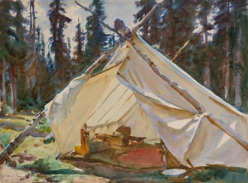 urgetocreate:    John Singer Sargent (American 1856-1925),   A Tent in the Rockies, 1916, Watercolor on paper   