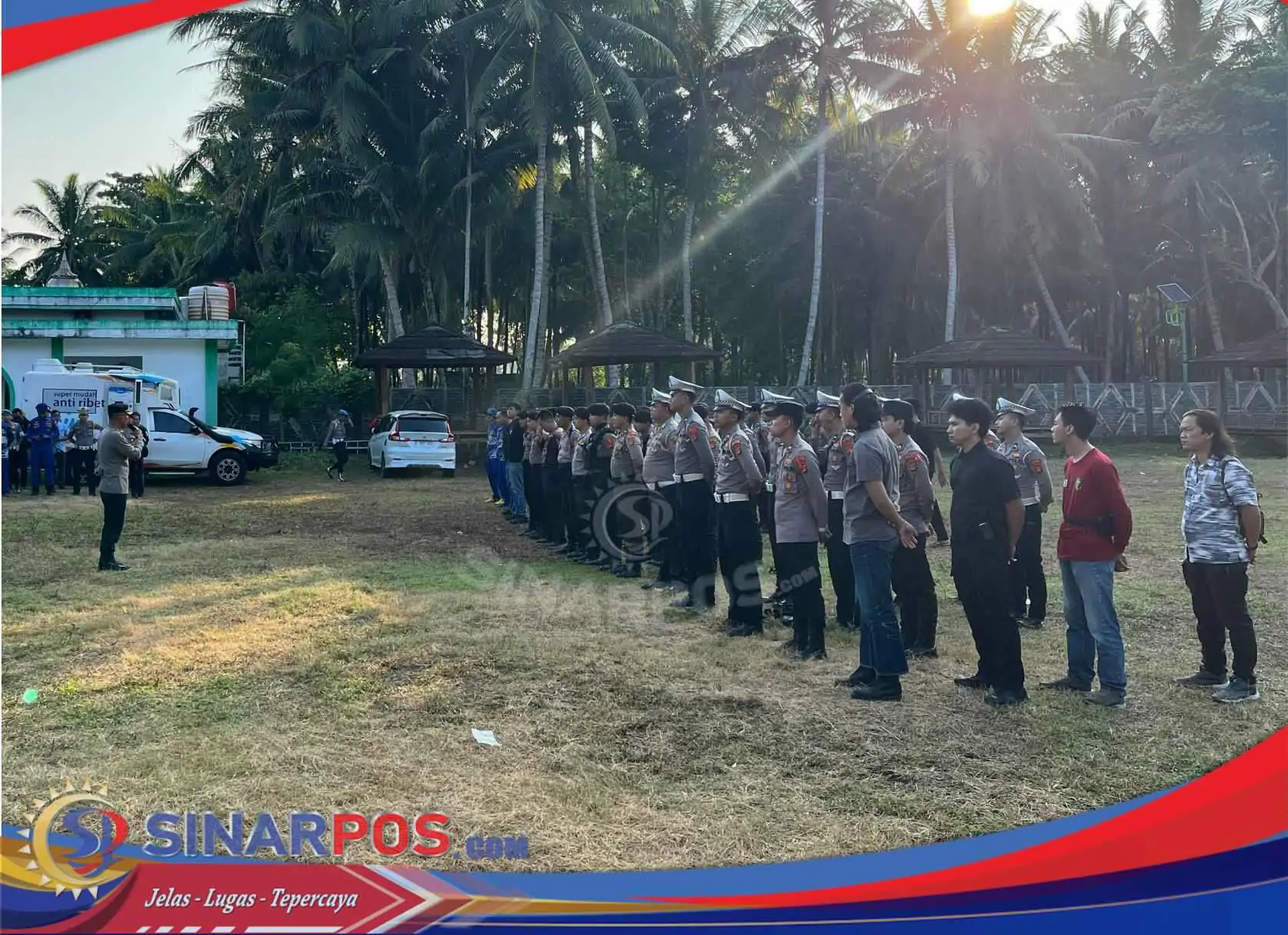 Hari Ke-3 OPS Tuhuk Krakatau 2025 Polres Pesisir Barat dan Polda Gelar Apel Pengamanan Event Internasional WSL Krui Pro QS 6000