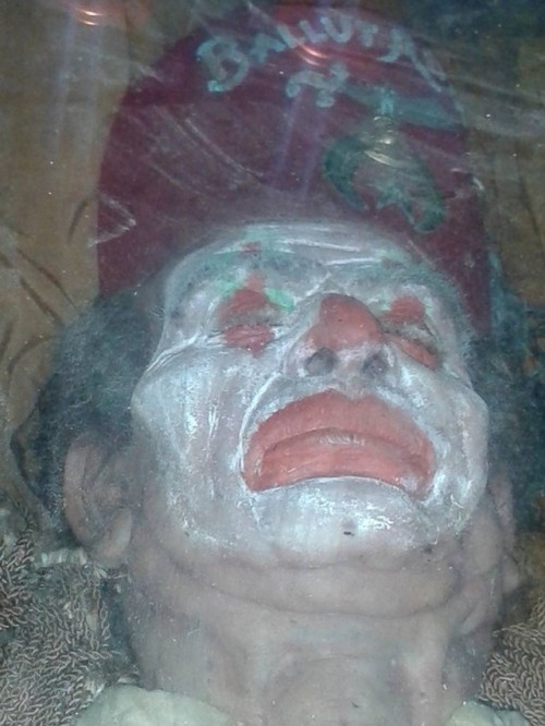 unexplained-events:Achile ChatouilleuThis 103 year old embalmed clown can be seen at The California 