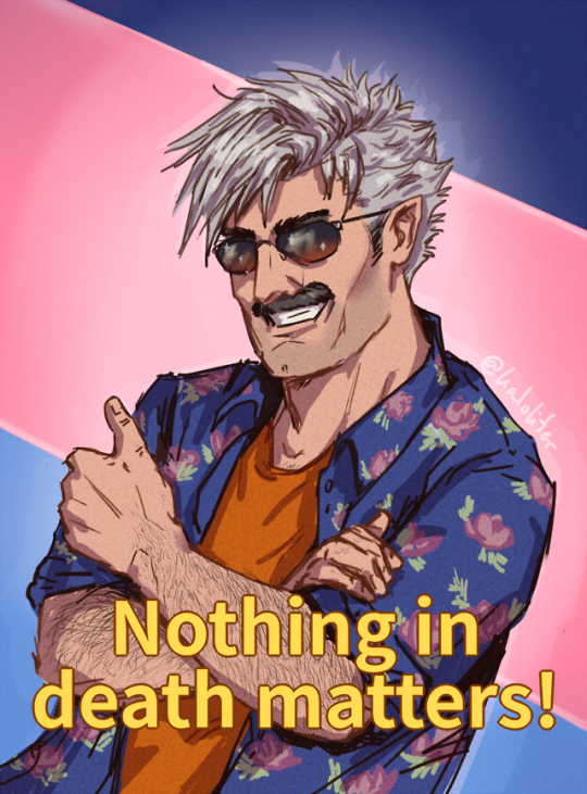 our bard Xavier hates that he died and is stuck in limbo but hes coping