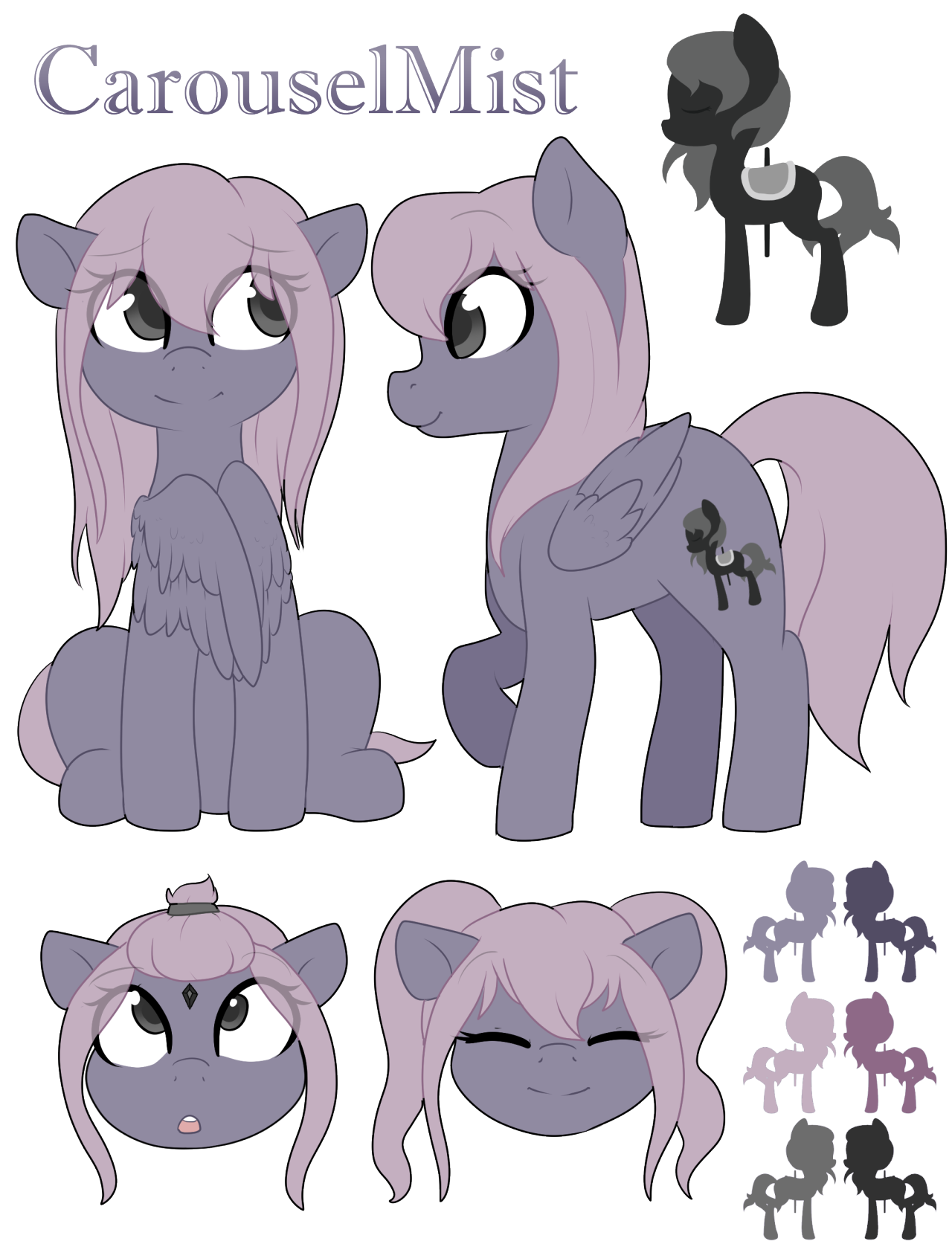 littlemisscarousel:  Reference Sheet for Carousel Mist.Carousel Mist is a pegasus