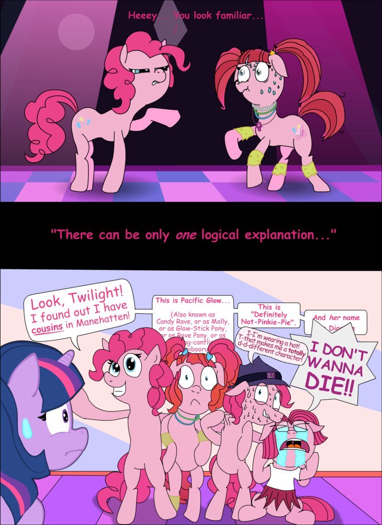 theclonethatgotaway:Too Many Pinkie Pies in Manehatten by UltraTheHedgetoaster  While