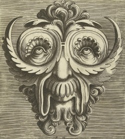 Magictransistor:  Frans Huys (After Cornelis Floris), Grotesque Mask Heads, Antwerp,