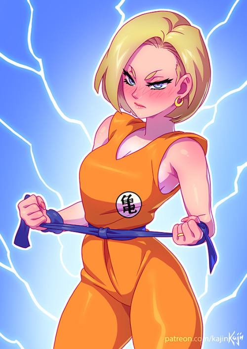  I suppose that No.18 occasionally wears the krillin´s mutenroshi suit because reasons. https://www.