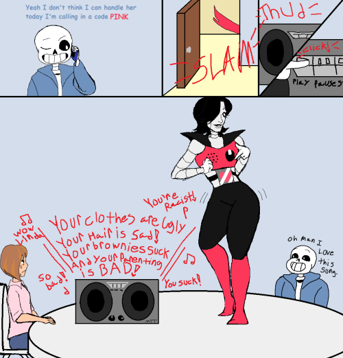 pacifistic-frisk:  //YEah I have zip for explaination besides PTA!MTT doing to Linda what he does to Burgerpants. 